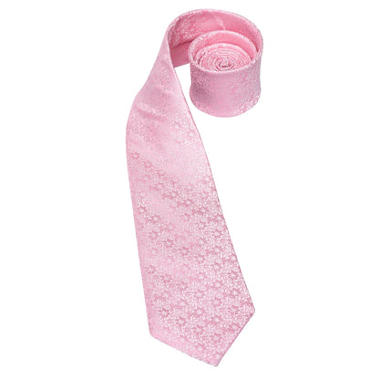 Floral Pink Solid Mens Tie