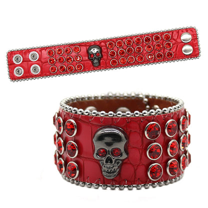 Rhinestone Bracelet Punk