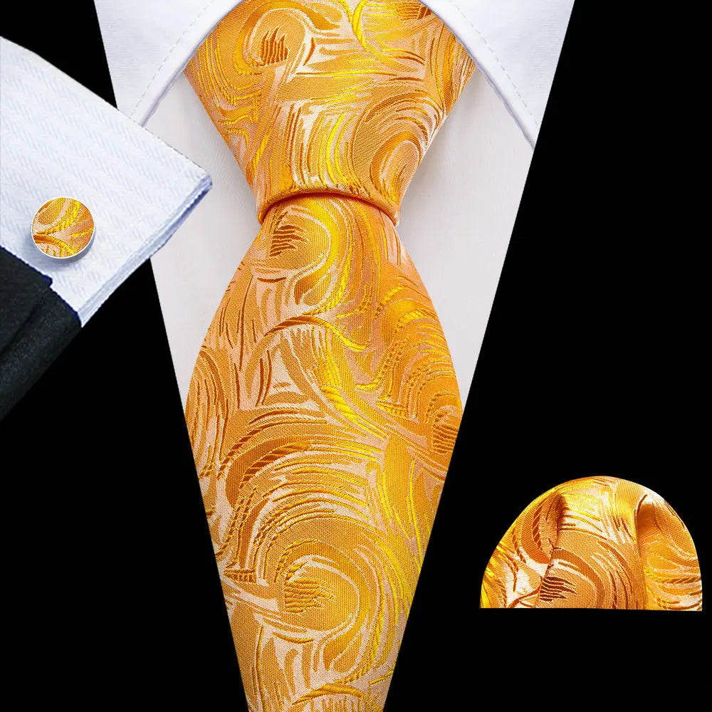 Gold Silk Mens Tie