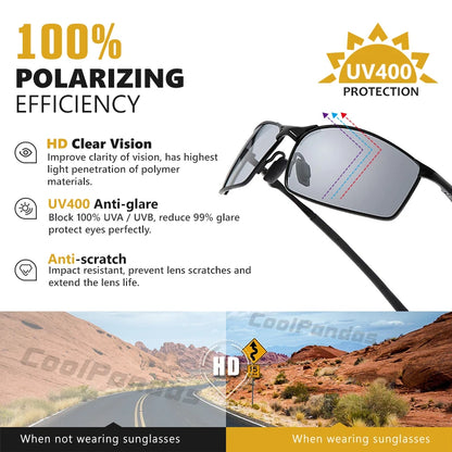 Polarized Driving Photochromic Sun Glasses