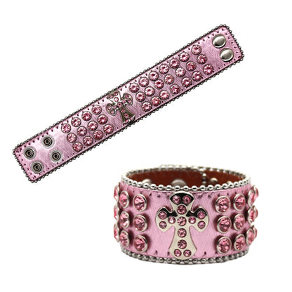 Rhinestone Bracelet Punk