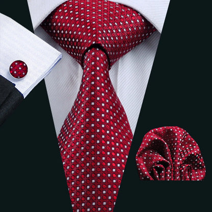 Exquisite Rust Red Silk Ties For Men