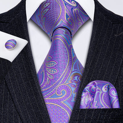 Purple Plaid Men Tie