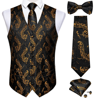 Business Sleeveless Paisley Vest