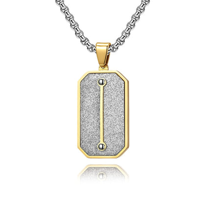 Stainless Steel Dog Tag Pendant Necklace