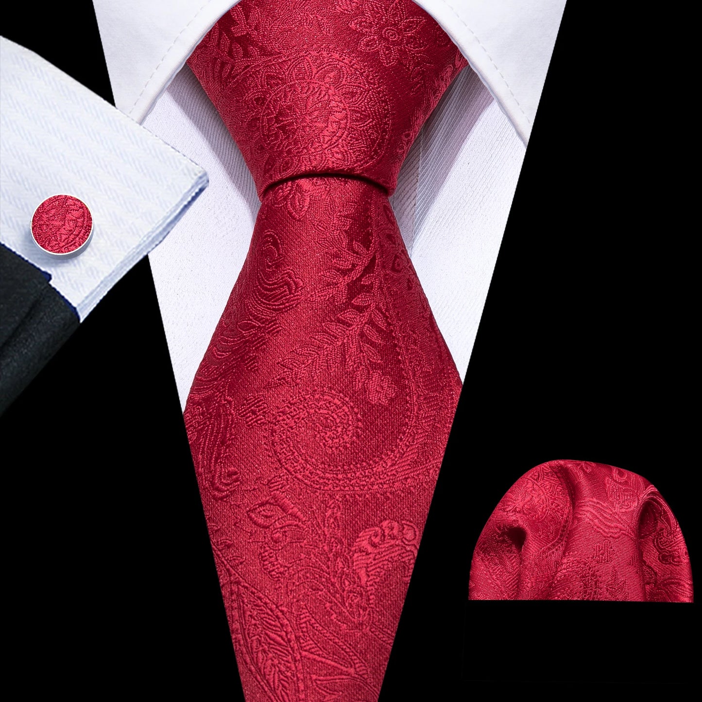 Exquisite Rust Red Silk Ties For Men