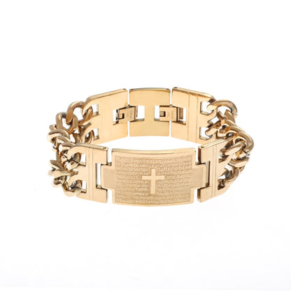 Cross Cuban Chain Bracelet