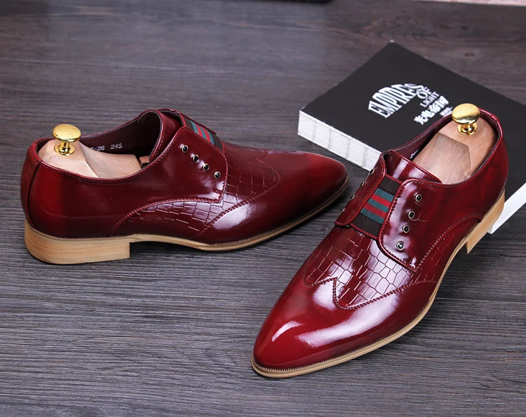 Slip-On Oxford Leather Shoes