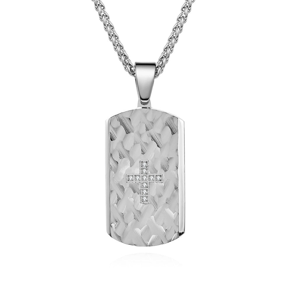 Stainless Steel Dog Tag Pendant Necklace