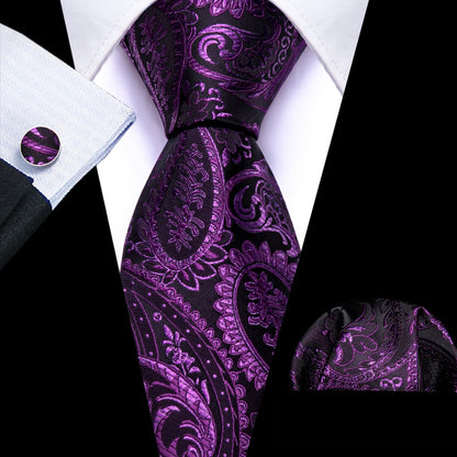 Purple Plaid Men Tie