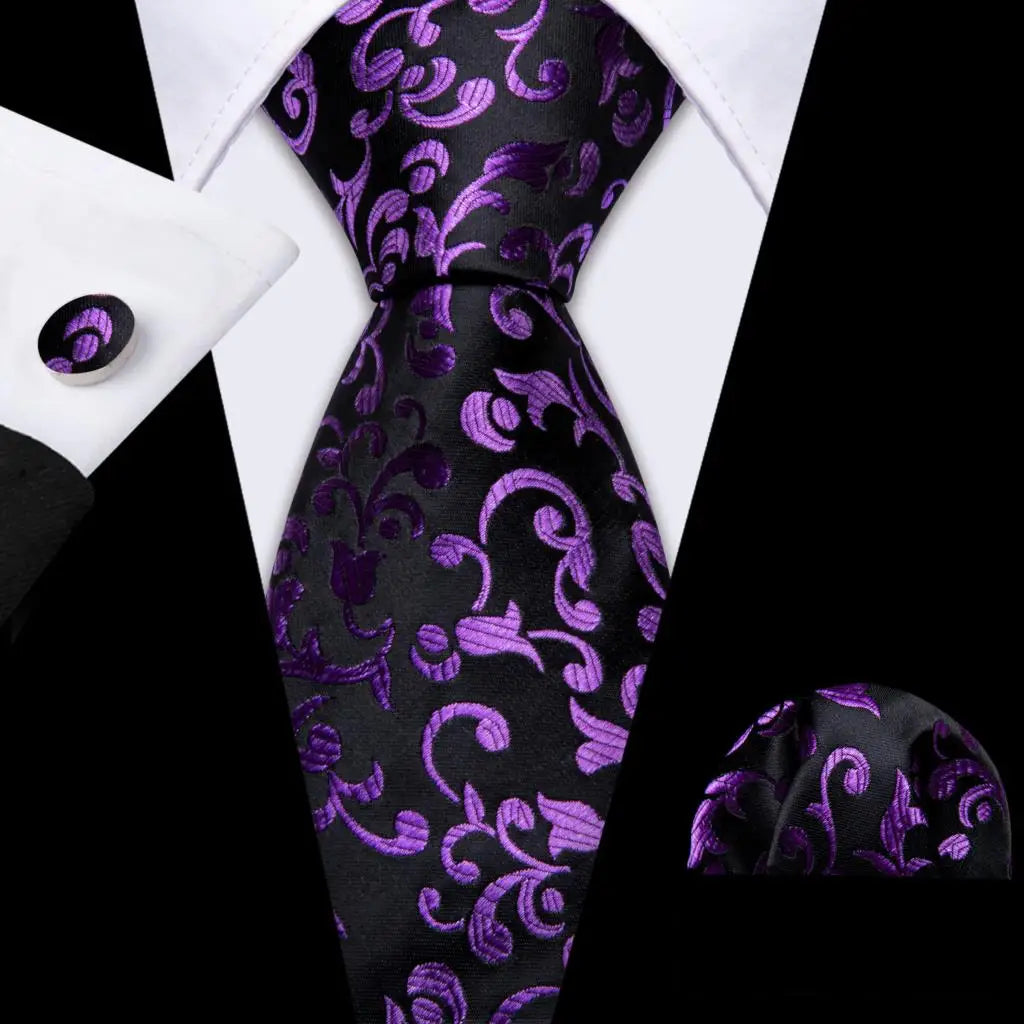 Purple Plaid Men Tie