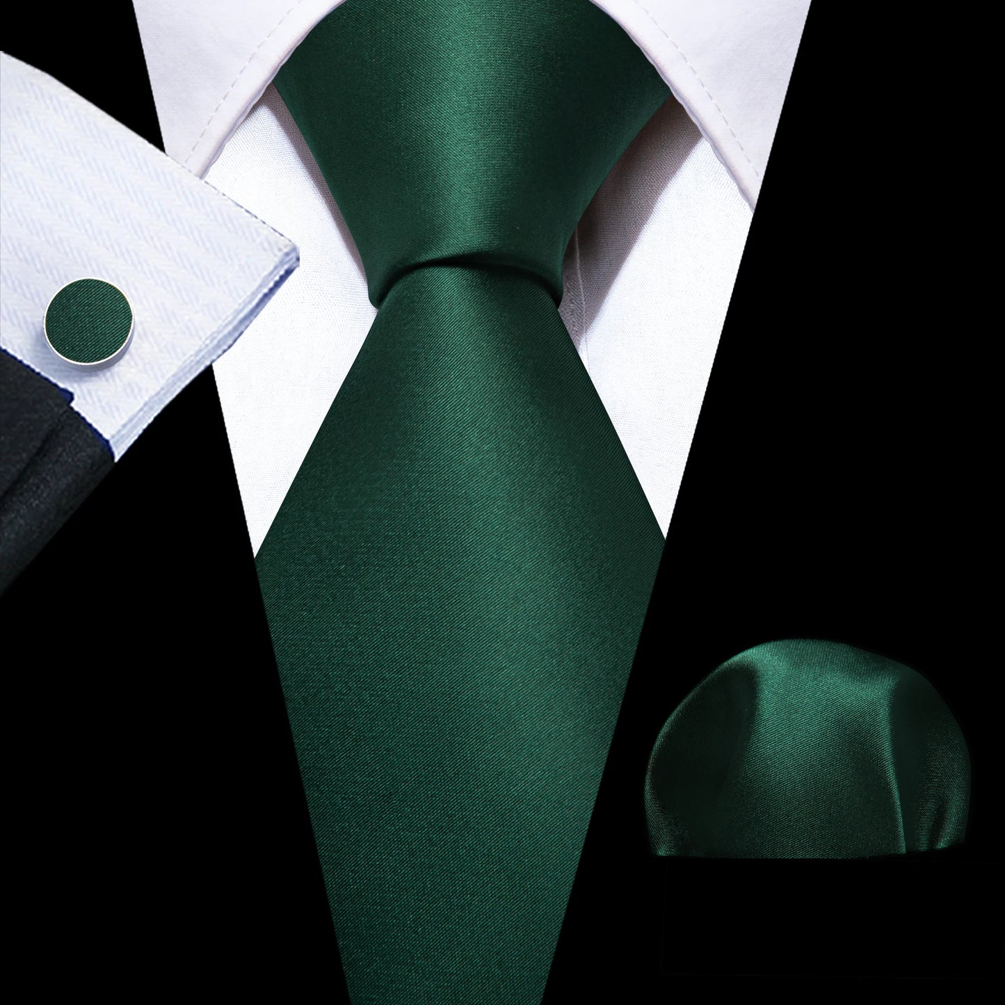 Green Teal Fashion Silk Men Tie