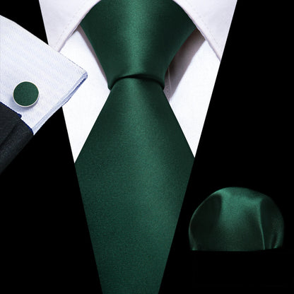 Green Teal Fashion Silk Men Tie