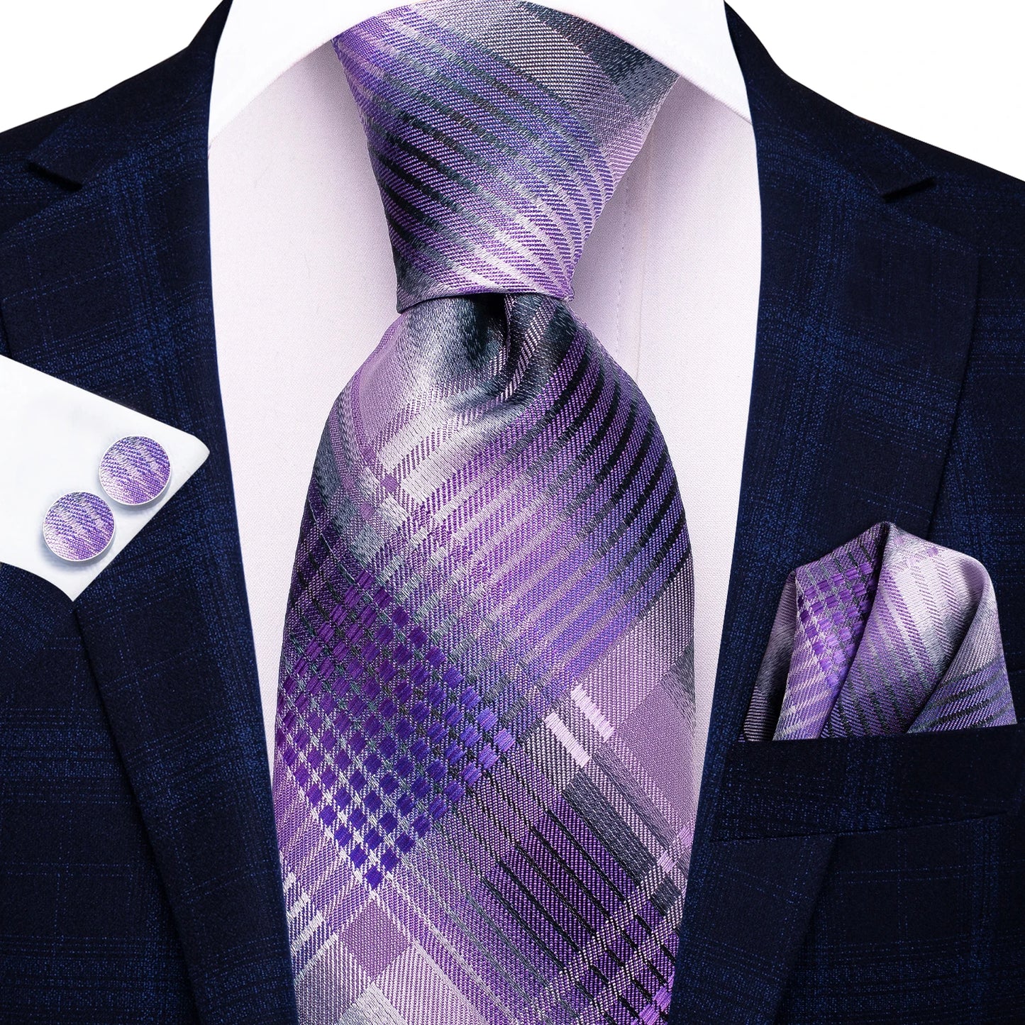 Light Purple Solid Tie For Men