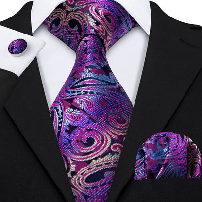 Purple Plaid Men Tie