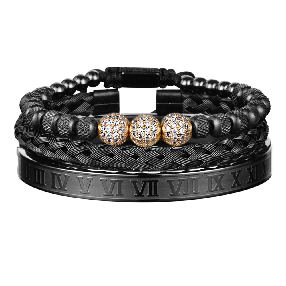 Micro Pave CZ Beads Bracelets