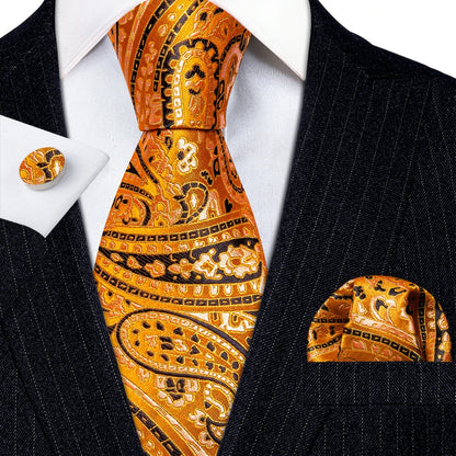 Gold Silk Mens Tie