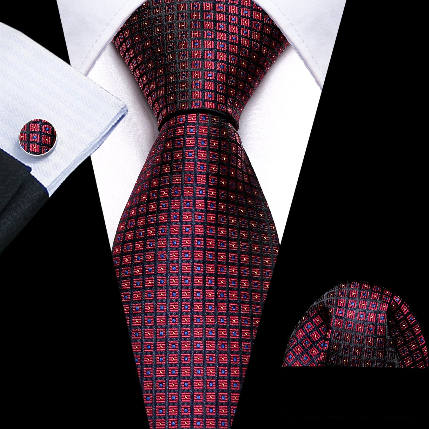 Exquisite Rust Red Silk Ties For Men