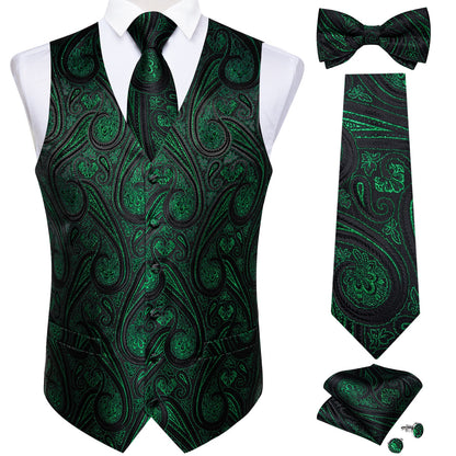 Business Sleeveless Paisley Vest