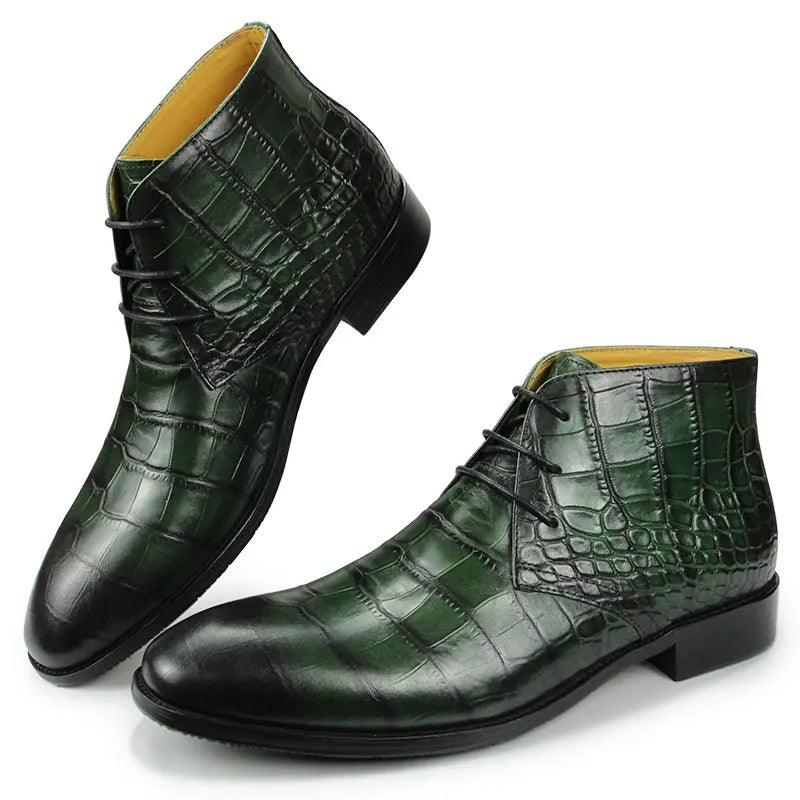 Elegant High Quality Ankle Boots Men Shoes