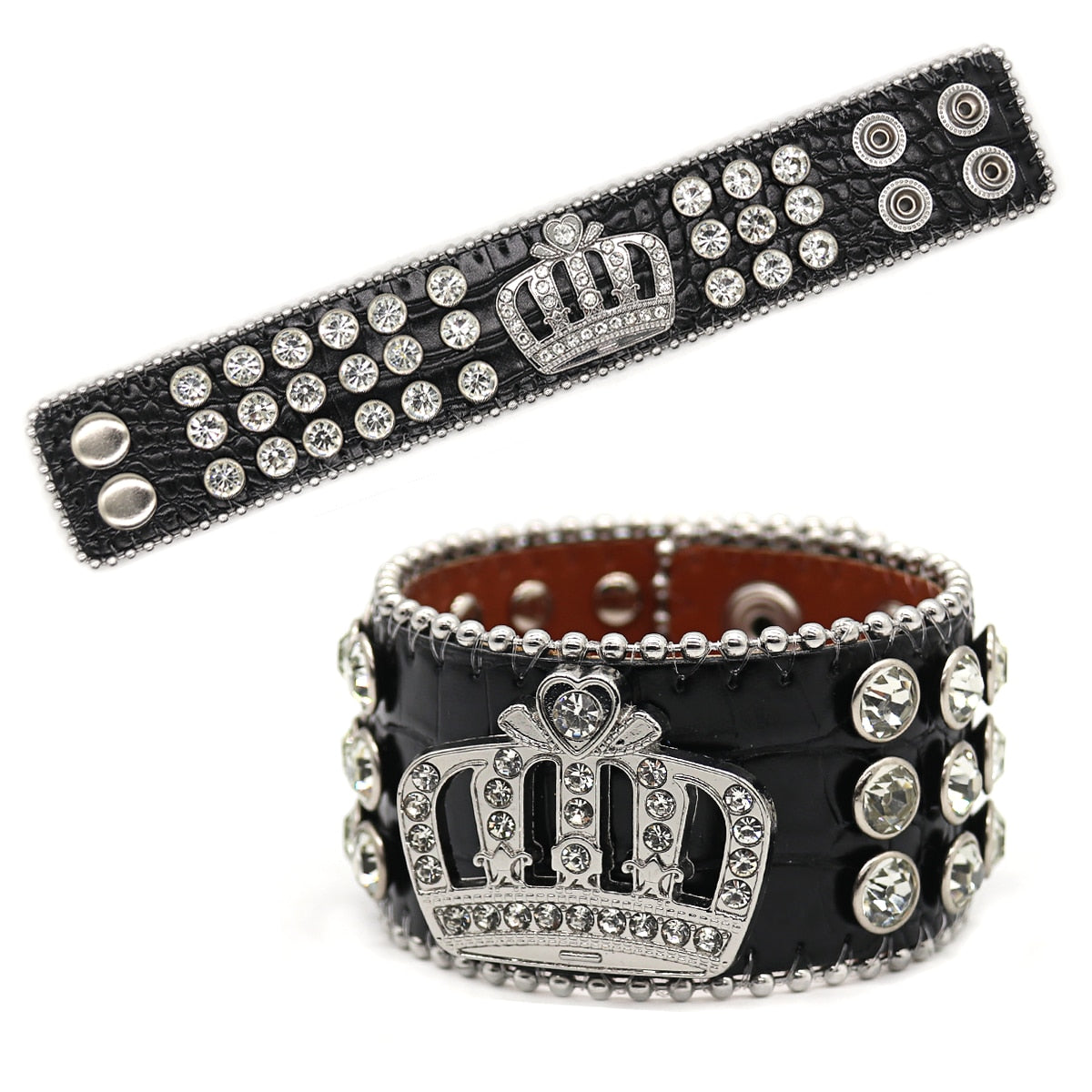 Rhinestone Bracelet Punk