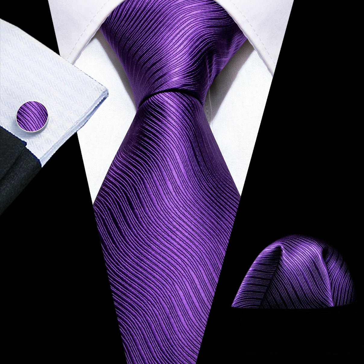 Purple Plaid Men Tie