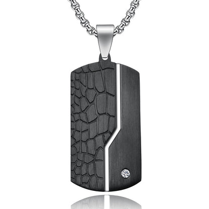 Stainless Steel Dog Tag Pendant Necklace