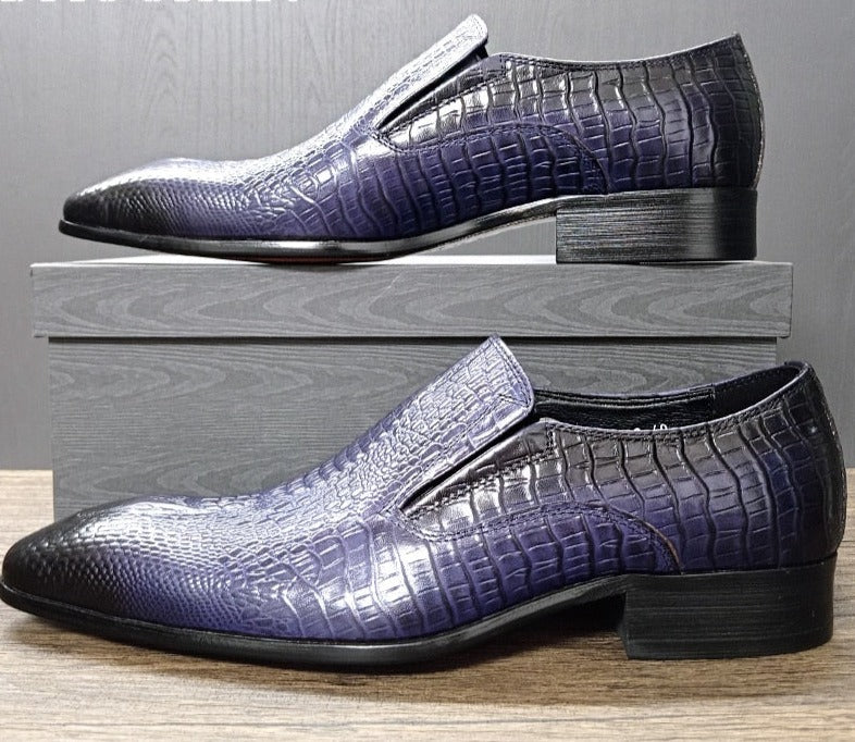 Crocodile Print Loafer Shoes