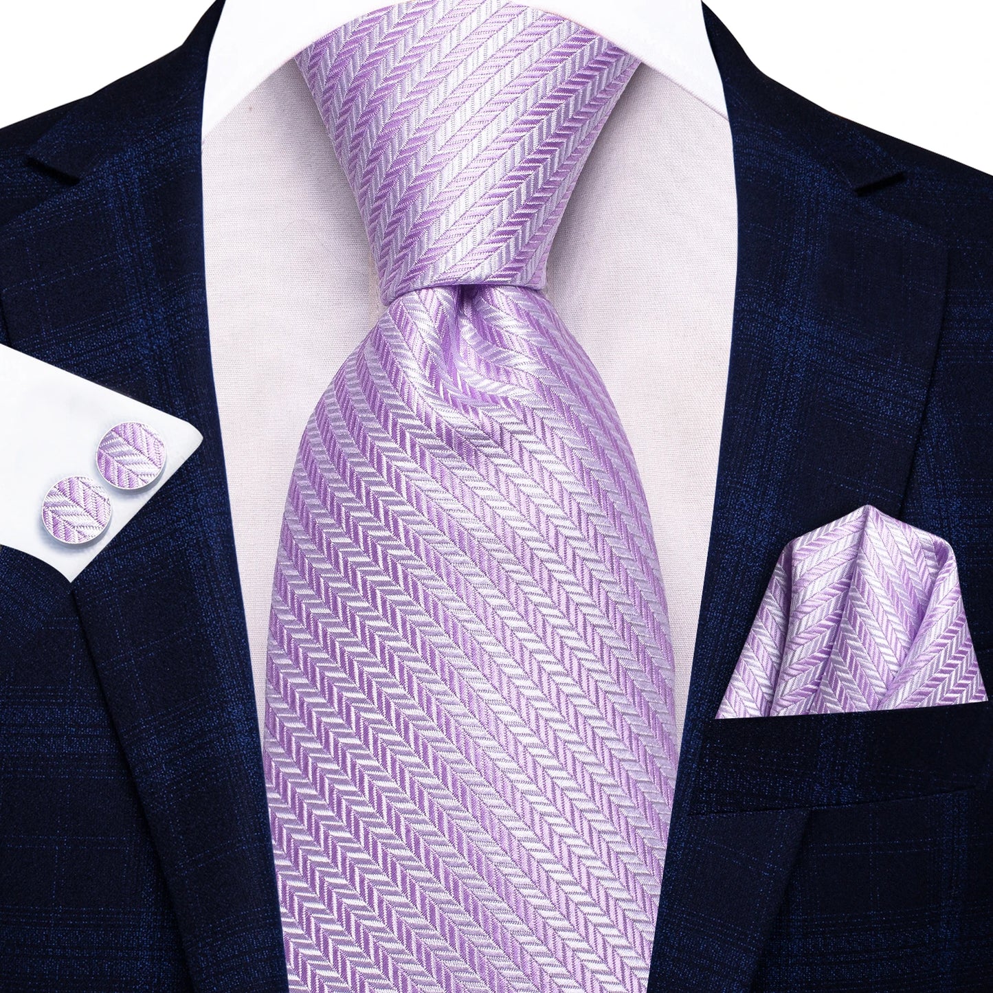 Light Purple Solid Tie For Men