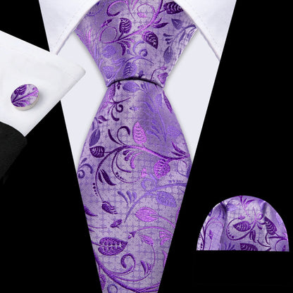 Purple Plaid Men Tie