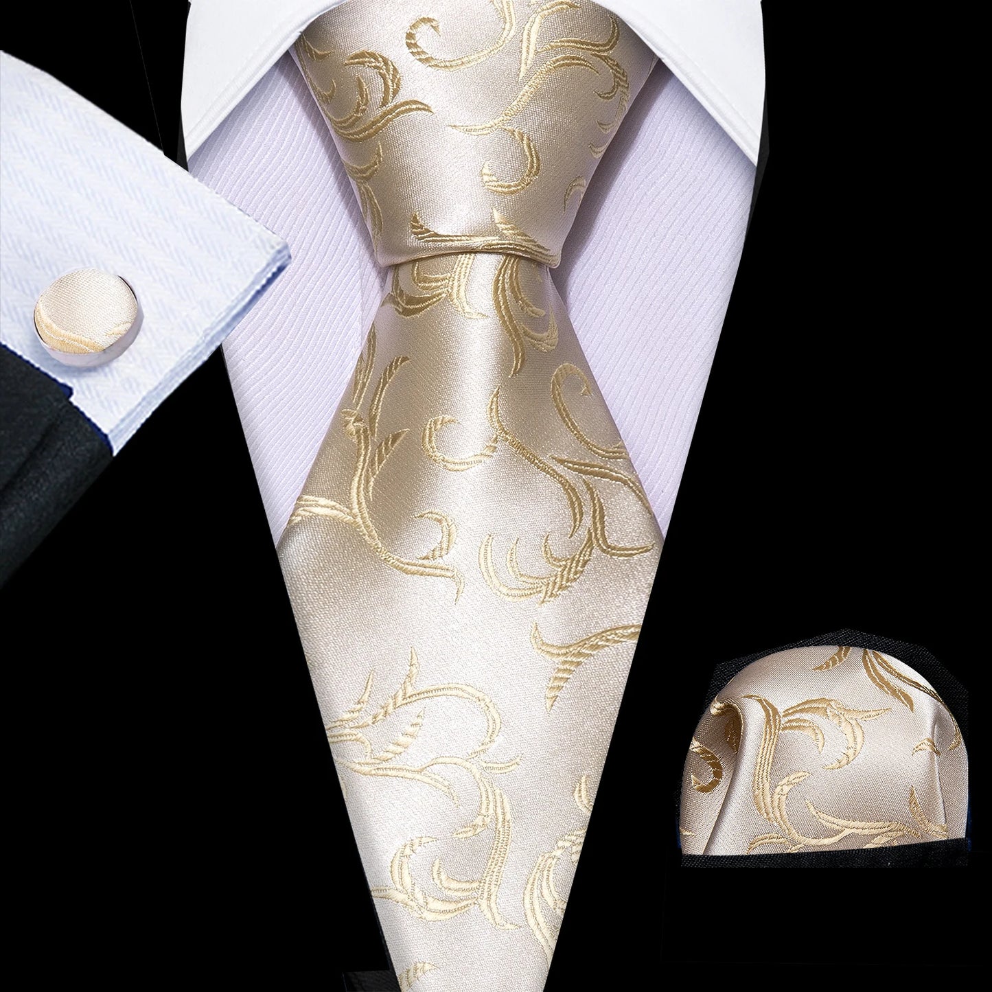 Gold Silk Mens Tie