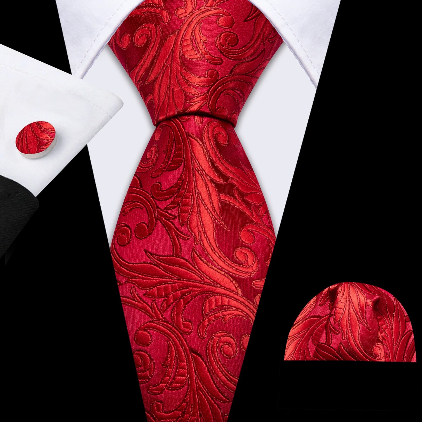 Exquisite Rust Red Silk Ties For Men