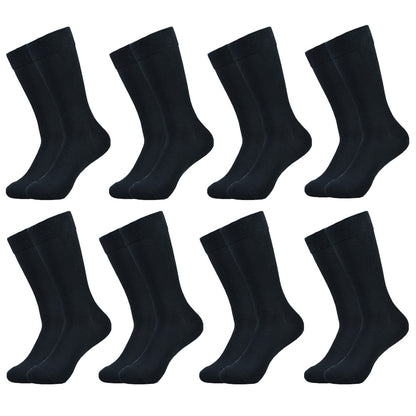 Black Cotton Calf Socks