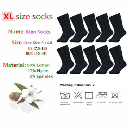 Black Cotton Calf Socks