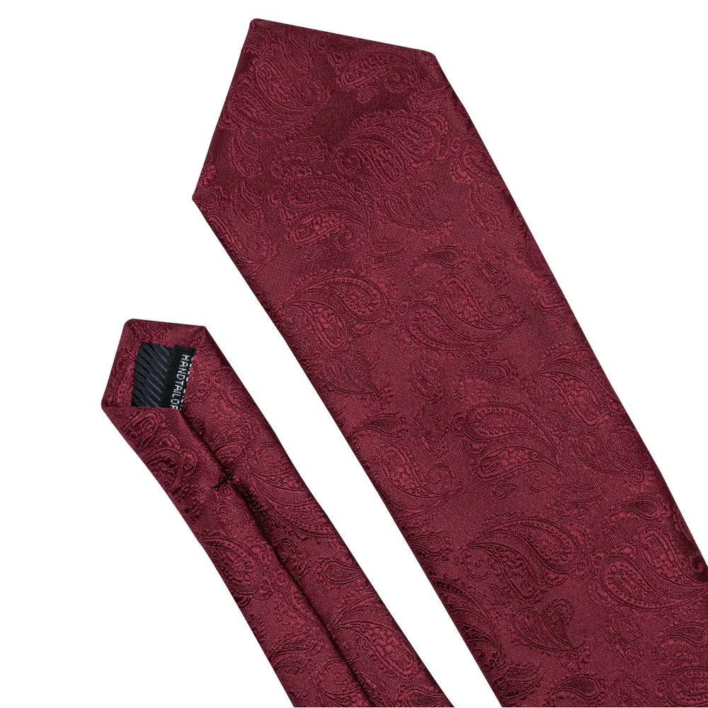 Exquisite Rust Red Silk Ties For Men