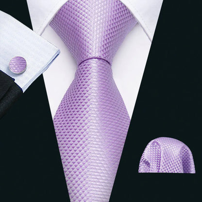 Purple Plaid Men Tie