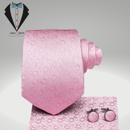 Floral Pink Solid Mens Tie