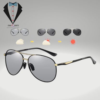 Top Quality Aviation Polarized Sunglasses Photochromic Metal Frame