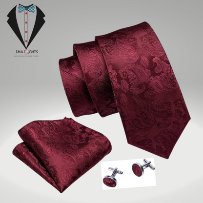 Exquisite Rust Red Silk Ties For Men