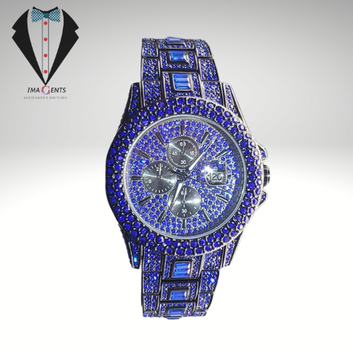 Men Blue Diamond Watch