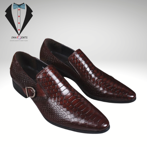 Black Burgundy Men's Loafers Shoes