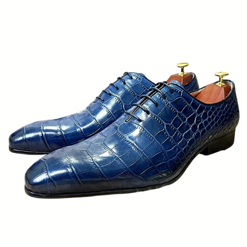 Genuine Leather Oxford Crocodile Shoes For Men