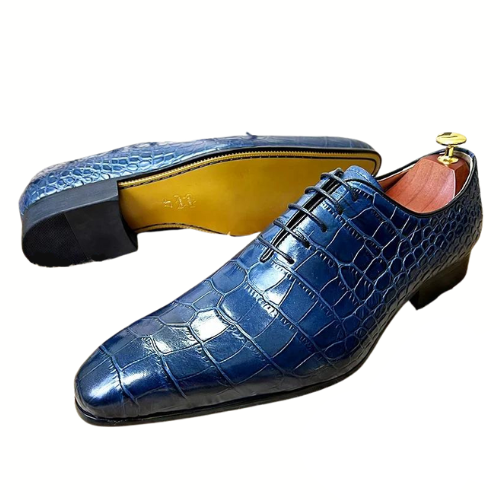 Genuine Leather Oxford Crocodile Shoes For Men