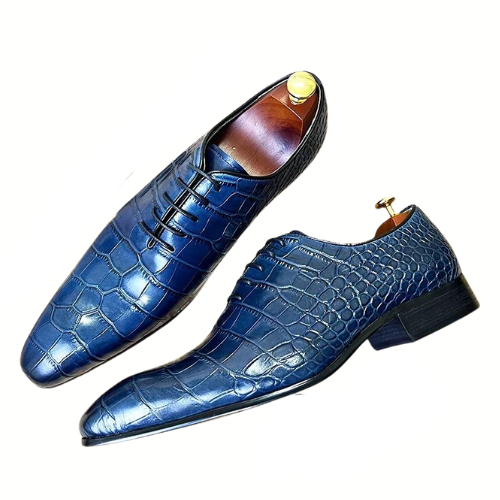 Genuine Leather Oxford Crocodile Shoes For Men