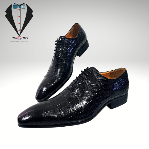 Crocodile Pattern Men Shoes