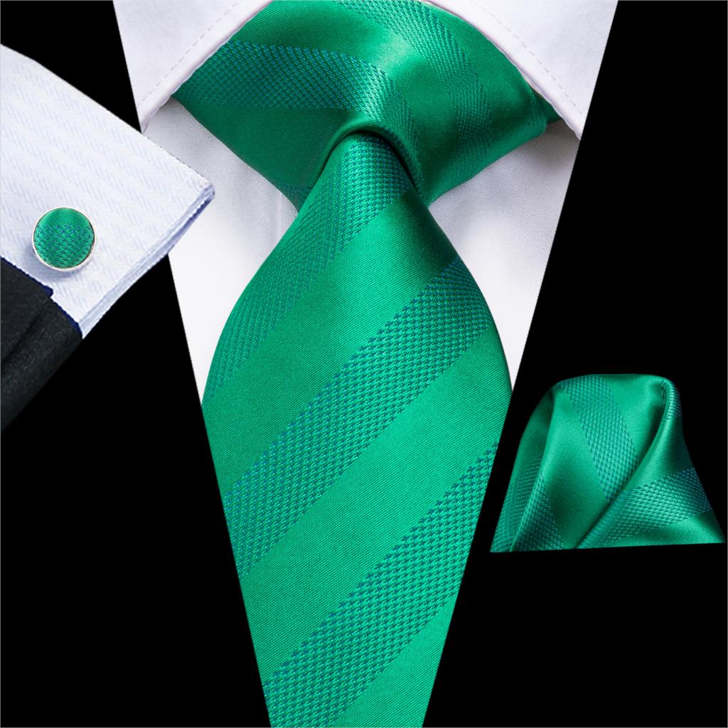 Green Paisley Silk Tie Set