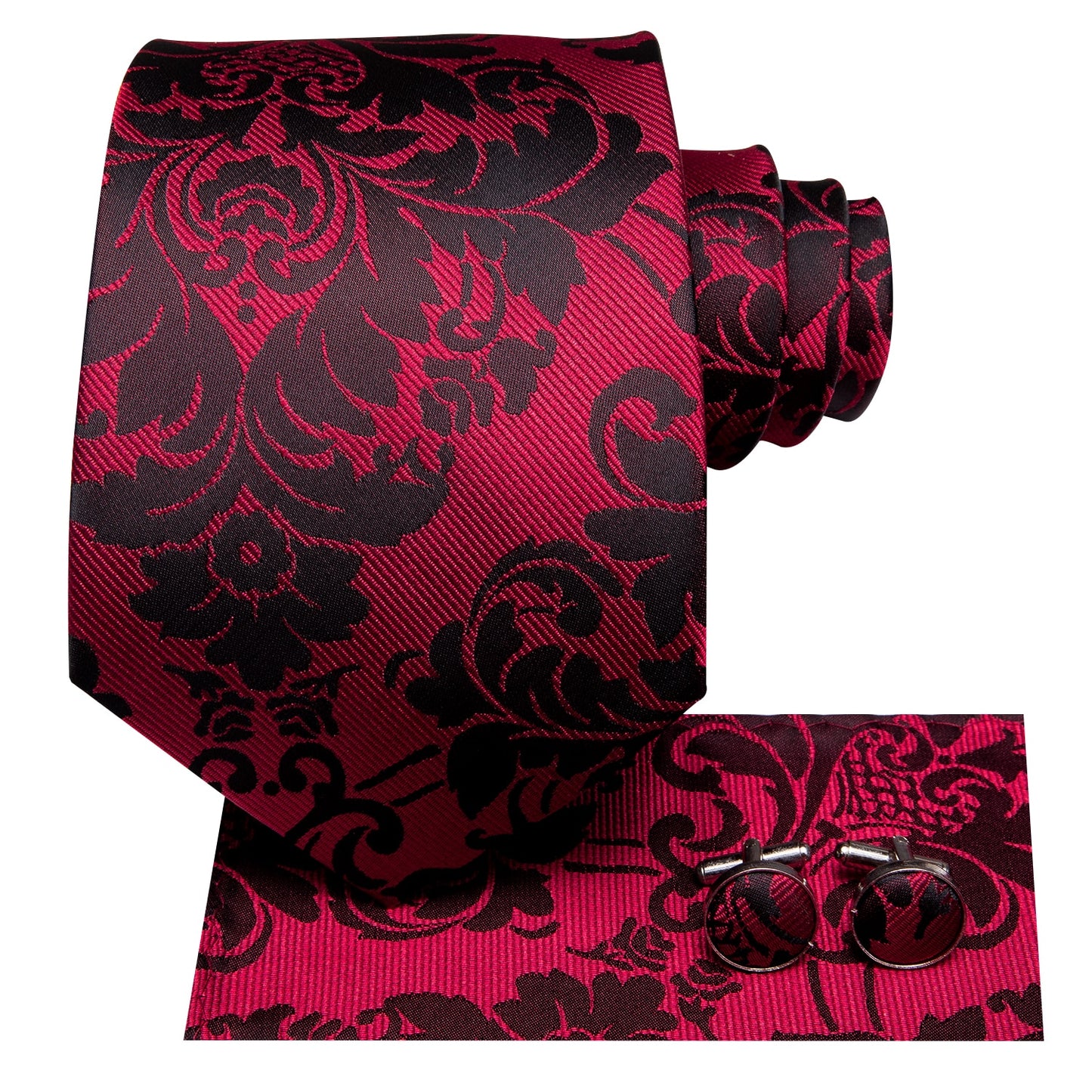 Burgundy Paisley Silk Tie