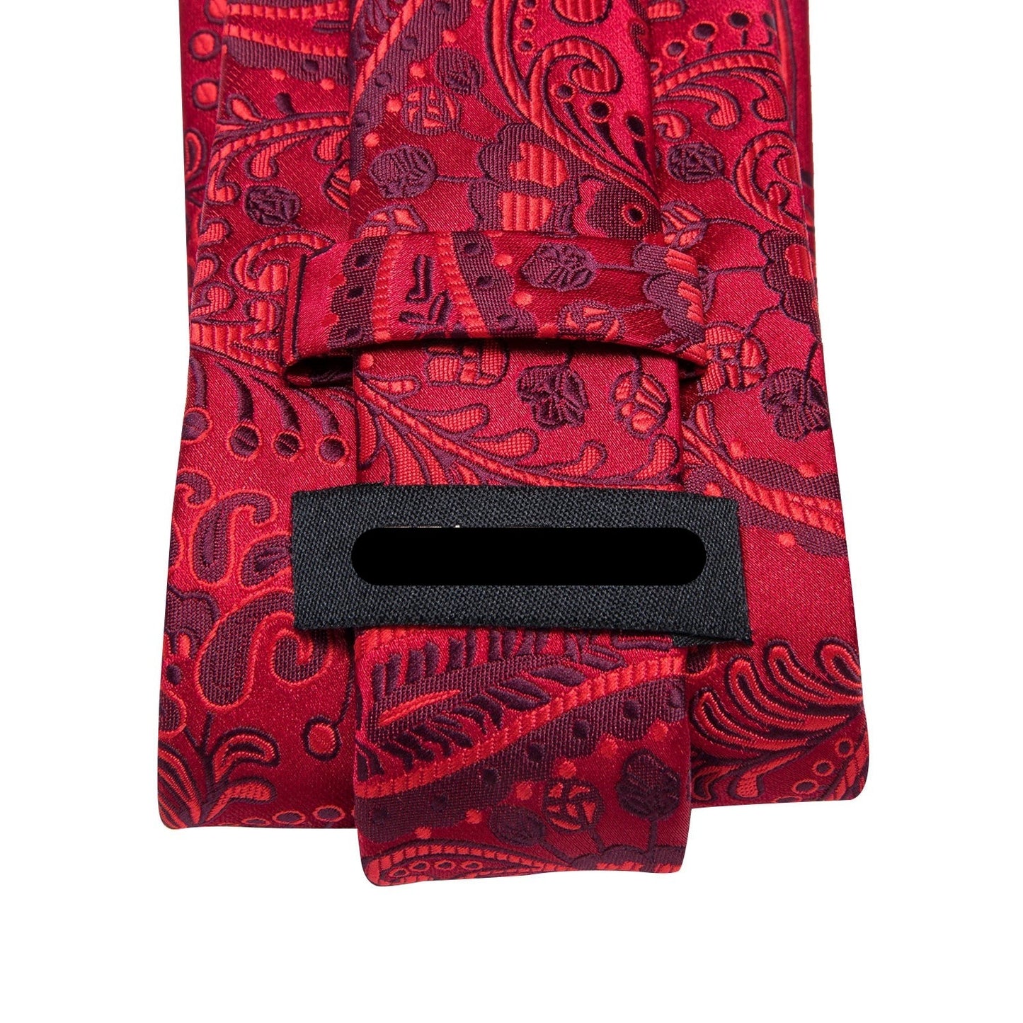 Burgundy Paisley Flroal Tie