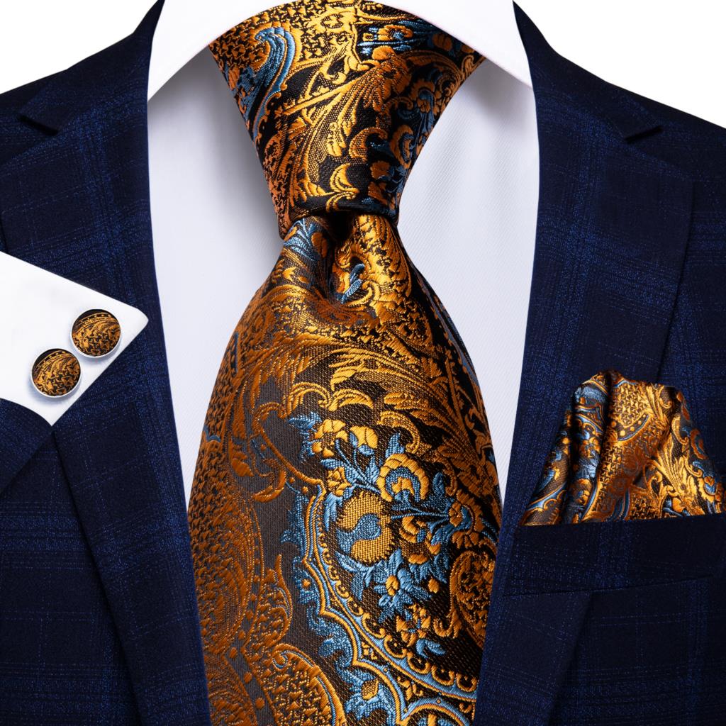 Orange Silk Elegent Tie