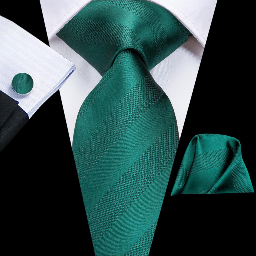 Green Paisley Silk Tie Set